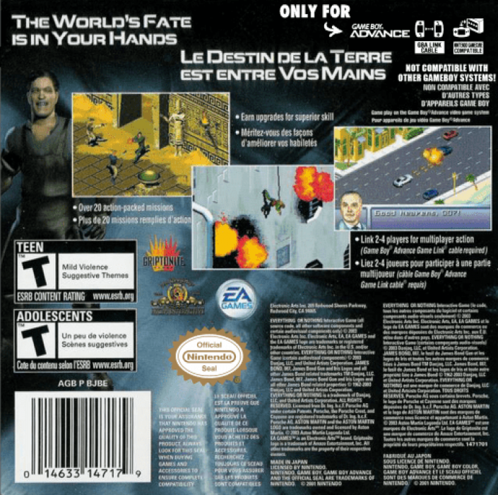 007 : Everything or Nothing — Box back