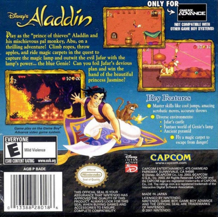 Aladdin — Box back