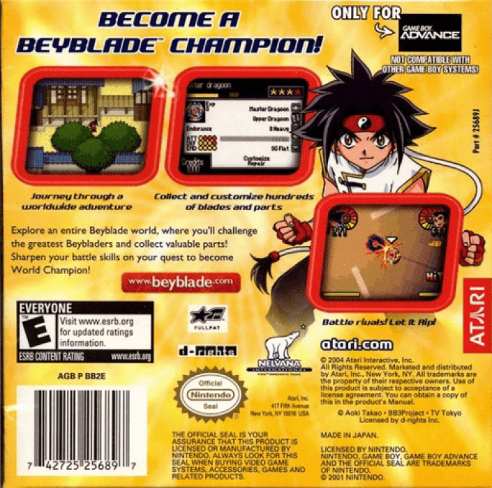Beyblade : GRevolution — Box back