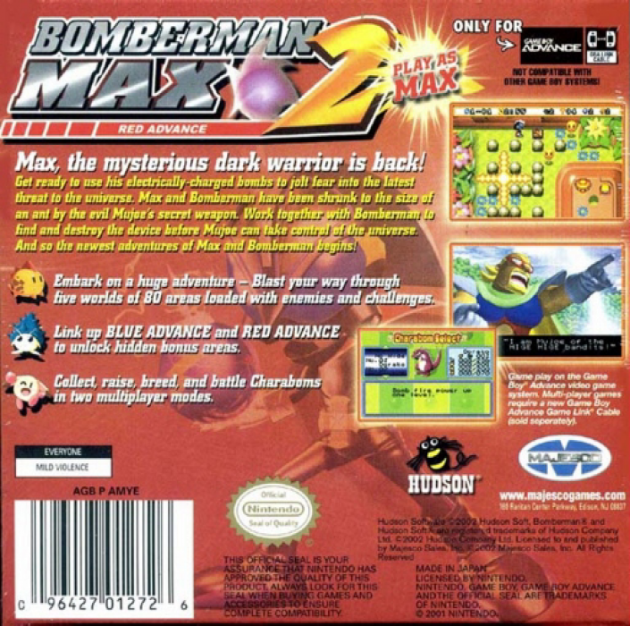 Bomberman Max 2 : Red Advance — Box back