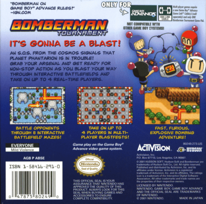 Bomberman Tournament — Box back