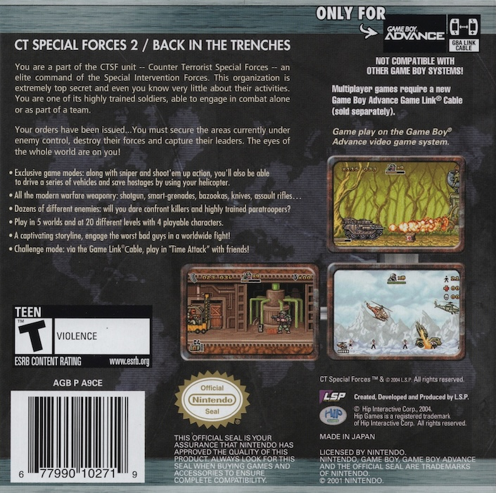 CT Special Forces 2 : Back in the Trenches — Box back