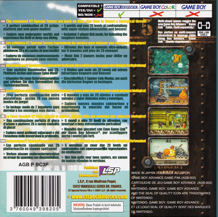 CT Special Forces : Bioterror — Box back