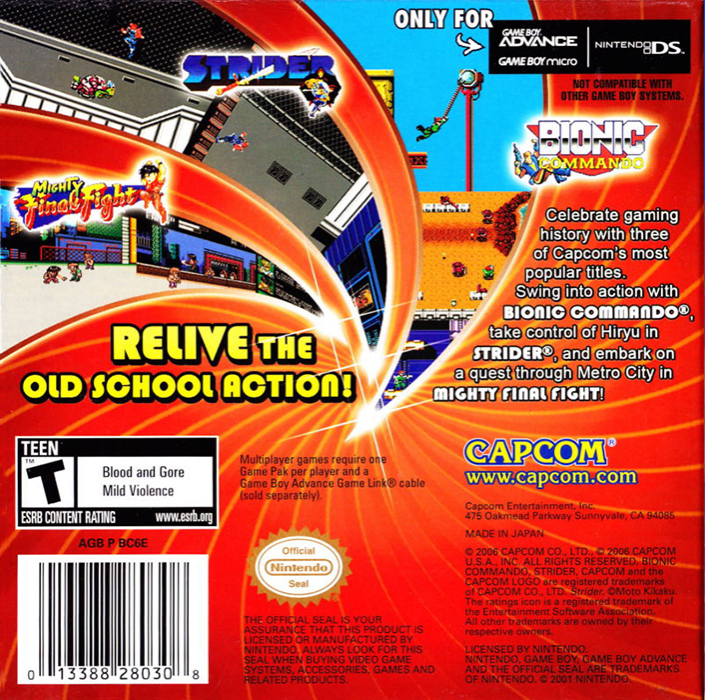 Capcom Classics Mini Mix — Box back