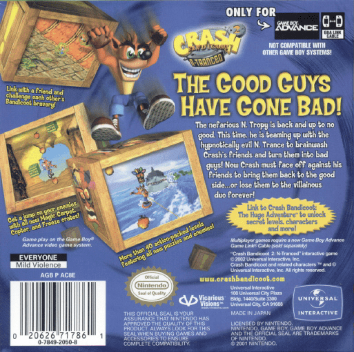 Crash Bandicoot 2 : N-Tranced — Box back