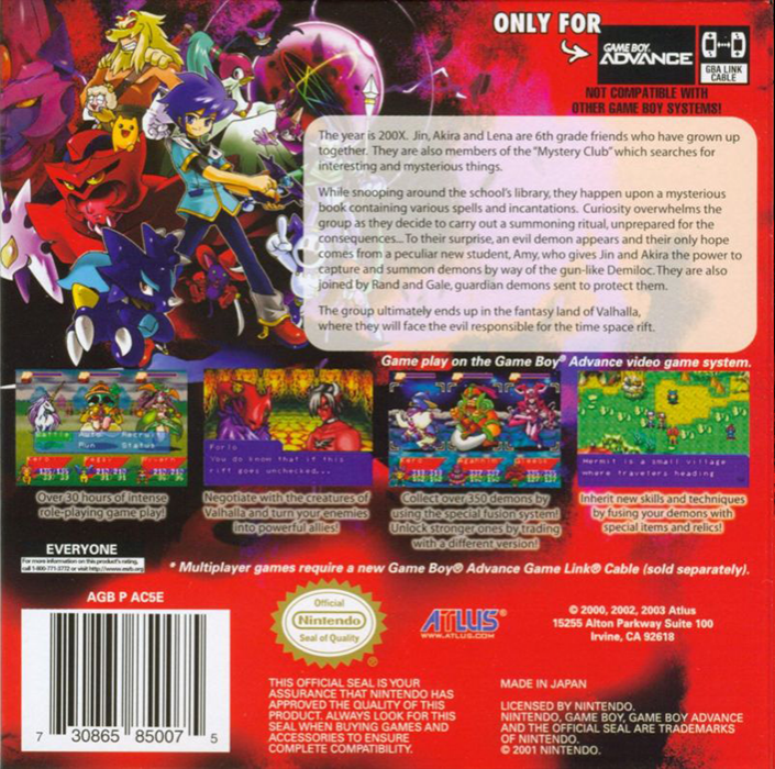 DemiKids : Dark Version — Box back