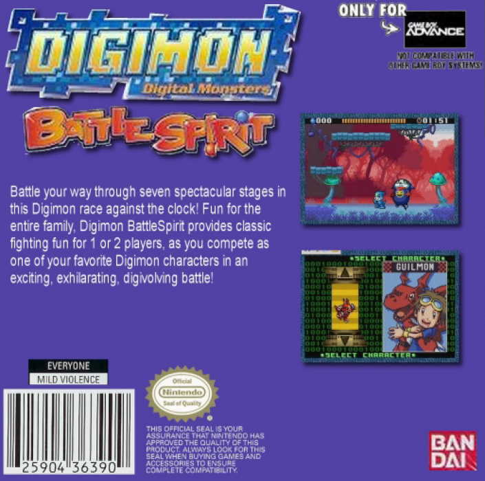 Digimon : Battle Spirit — Box back