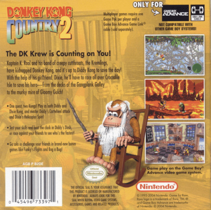 Donkey Kong Country 2 — Box back