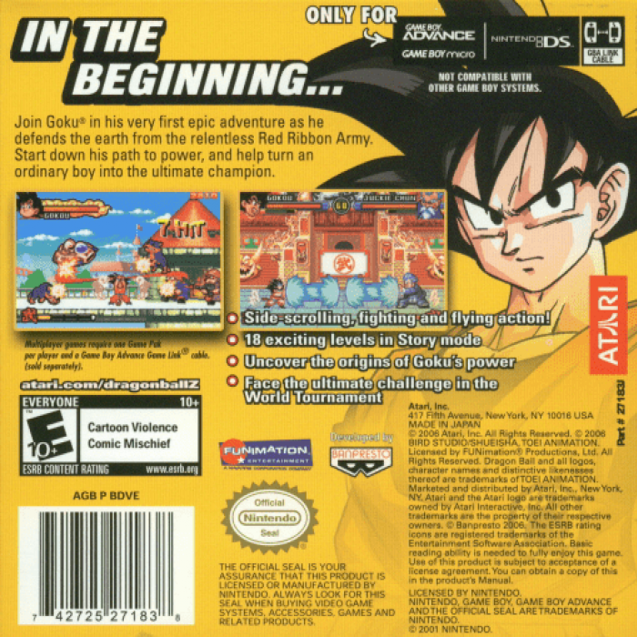 Dragon Ball : Advanced Adventure — Box back