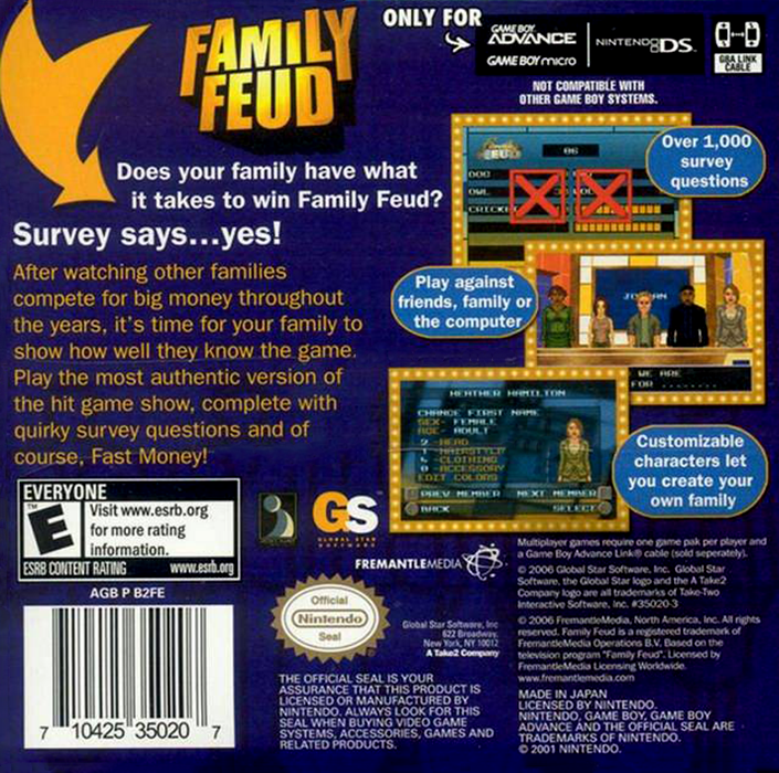 Family Feud — Box back