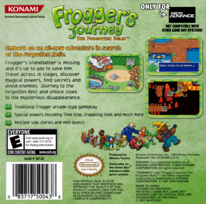 Frogger's Journey : The Forgotten Relic — Box back