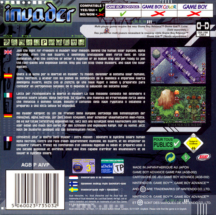 Invader — Box back