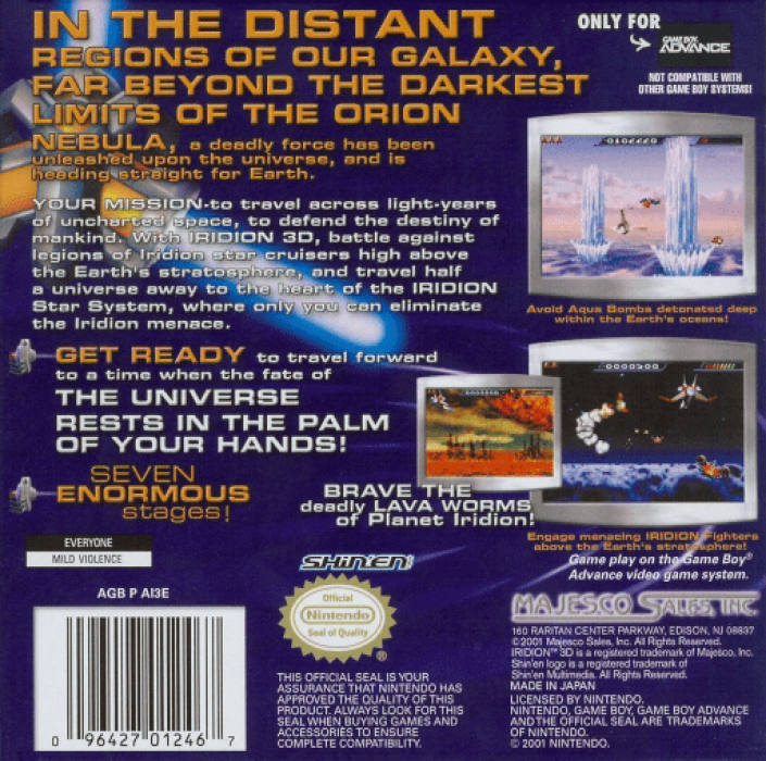 Iridion 3D — Box back