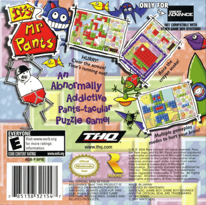 It's Mr. Pants — Box back