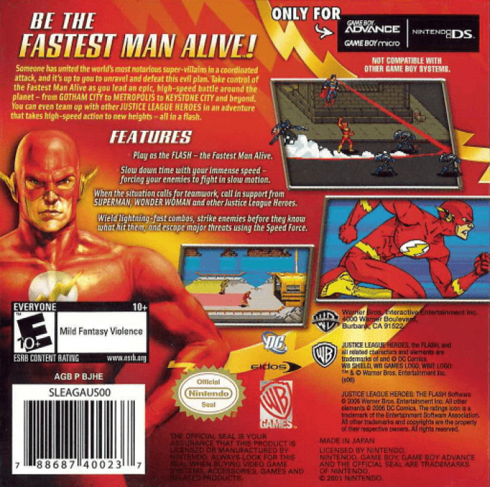 Justice League Heroes : The Flash — Box back