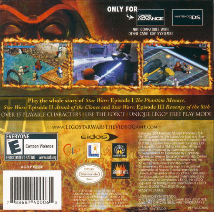 LEGO Star Wars : The Video Game — Box back