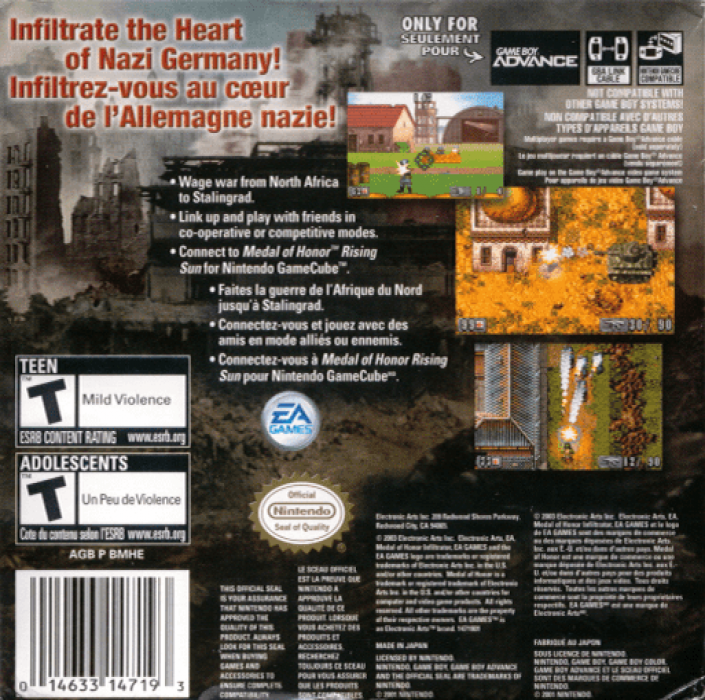 Medal of Honor : Infiltrator — Box back
