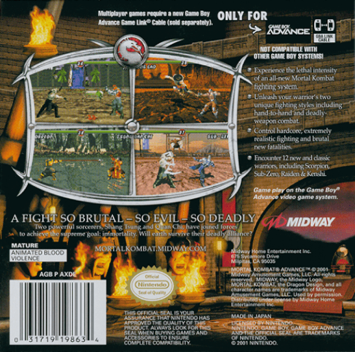 Mortal Kombat : Deadly Alliance — Box back