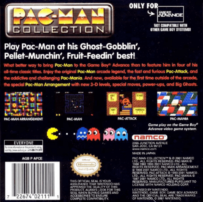 Pac-Man Collection — Box back