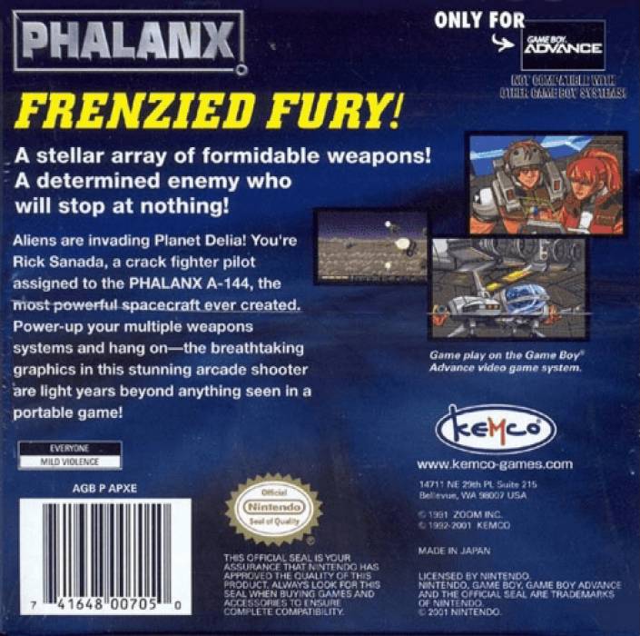 Phalanx — Box back