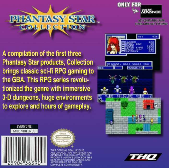 Phantasy Star Collection — Box back