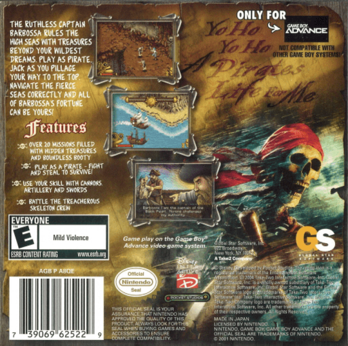 Pirates Of The Caribbean : The Curse Of The Black Pearl — Box back