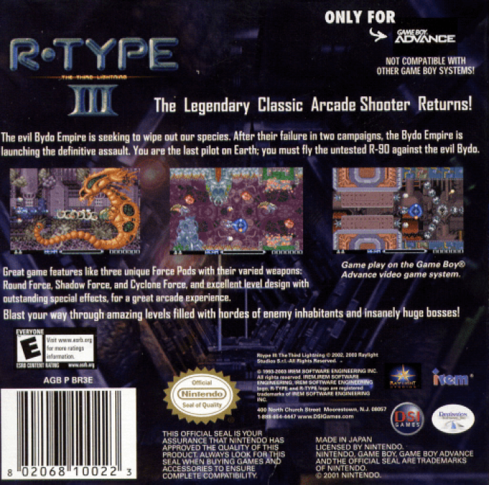R-Type III : The Third Lightning — Box back