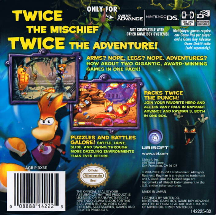 Rayman : 10th Anniversary — Box back