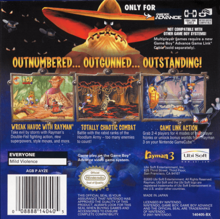 Rayman 3 — Box back