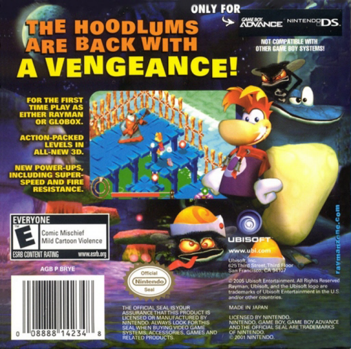 Rayman : Hoodlum's Revenge — Box back