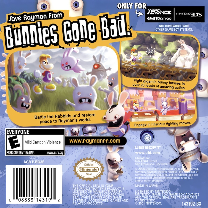 Rayman: Raving Rabbids — Box back