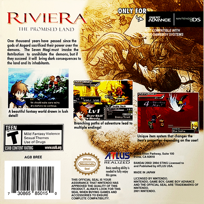 Riviera : The Promised Land — Box back