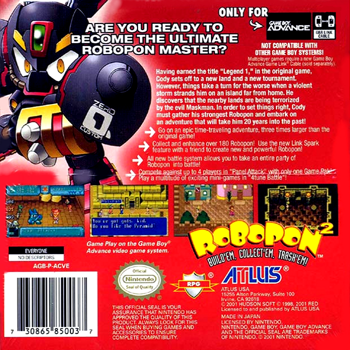 Robopon 2 : Cross Version — Box back