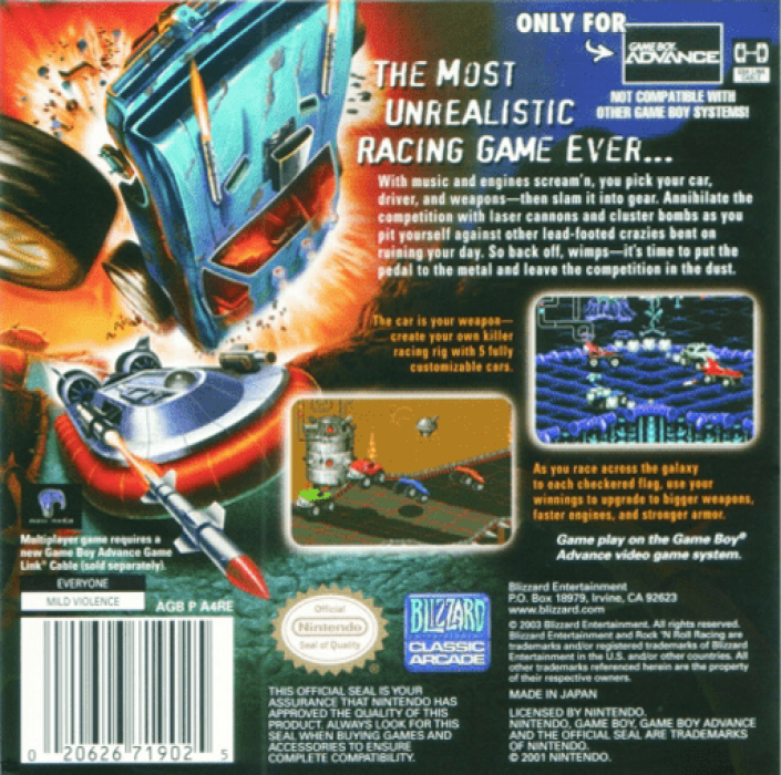 Rock 'N Roll Racing — Box back