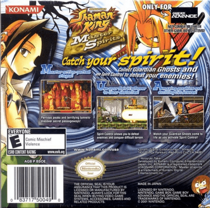 Shaman King : Master of Spirits — Box back