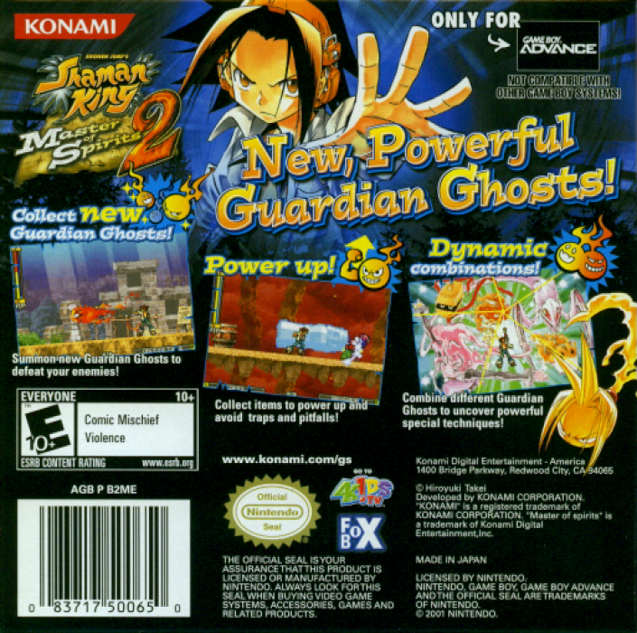 Shaman King : Master of Spirits 2 — Box back