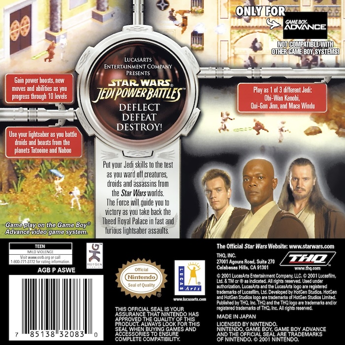 Star Wars : Jedi Power Battles — Box back