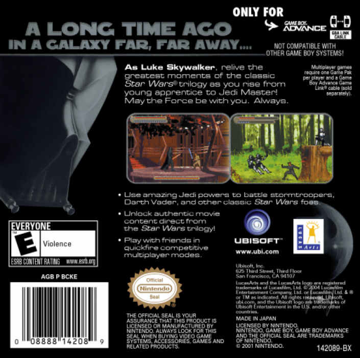 Star Wars Trilogy : Apprentice of the Force — Box back