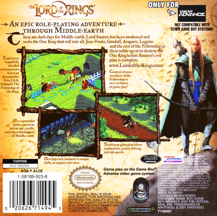 The Lord of the Rings: The Fellowship of the Ring — Box back