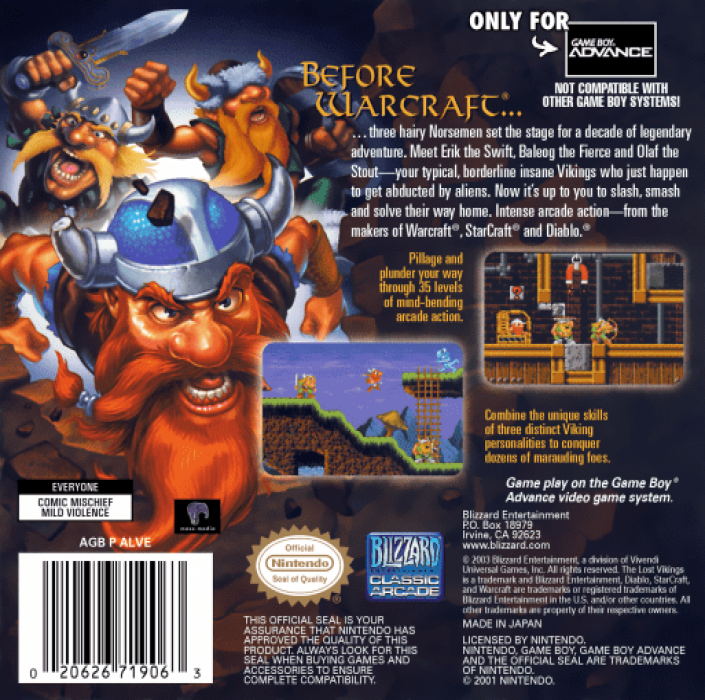 The Lost Vikings — Box back