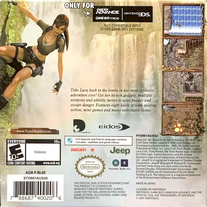 Tomb Raider : Legend — Box back