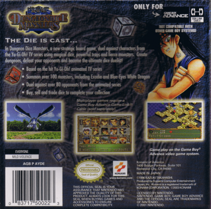 Yu-Gi-Oh! Dungeon Dice Monsters — Box back