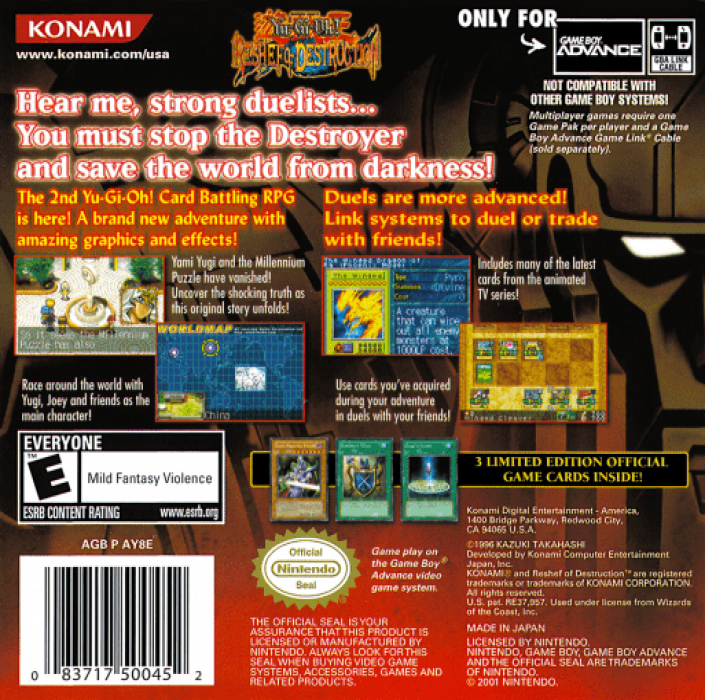 Yu-Gi-Oh! Reshef of Destruction — Box back