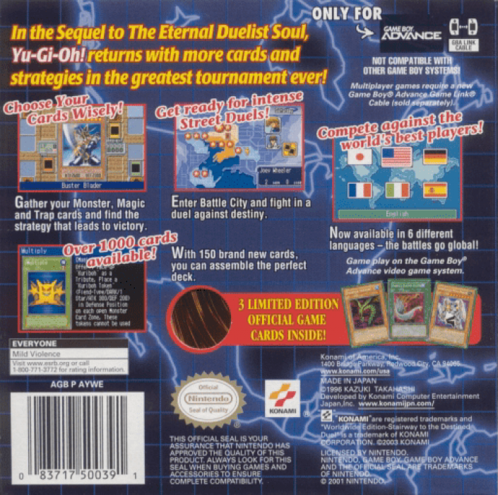 Yu-Gi-Oh! Worldwide Edition: Stairway to the Destined Duel — Box back