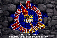 Advance Guardian Heroes — Title screen