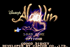 Aladdin — Title screen