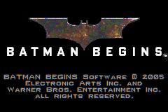 Batman Begins — Title screen