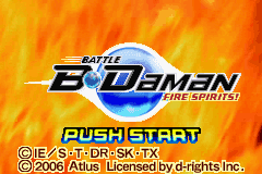 Battle B-Daman : Fire Spirits! — Title screen