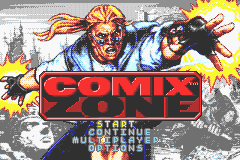 Comix Zone — Title screen