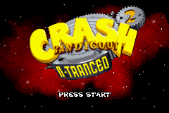 Crash Bandicoot 2 : N-Tranced — Title screen